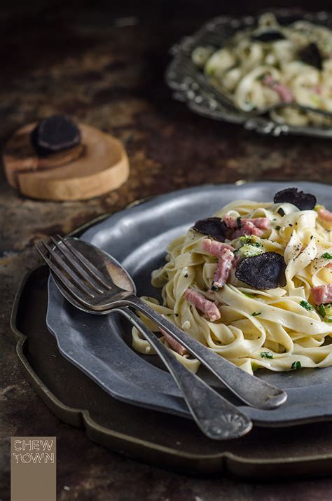 Truffle Fettuccine With Cream And White Wine Chew Town Food Blog