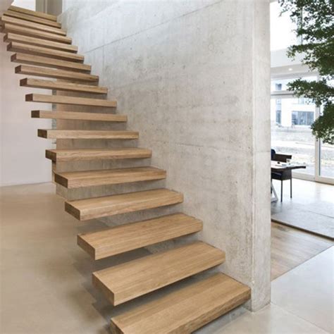 Contemporary Hot Residential Floating Staircase Design Customized