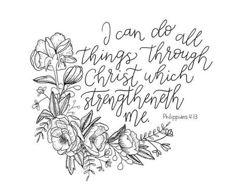 I Can Do All Things Philippians 413 Kjv Print Floral Bible Etsy