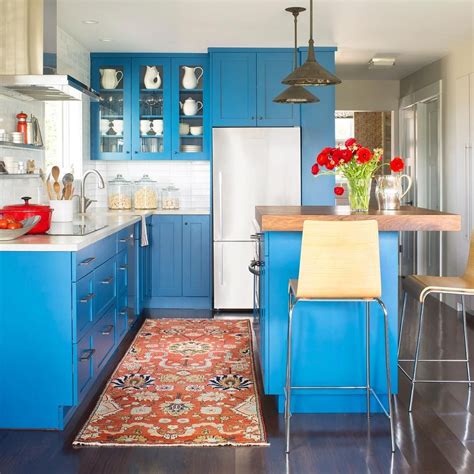 Blue Cabinets Can Really Make A Kitchen Pop 💥 The Subtle