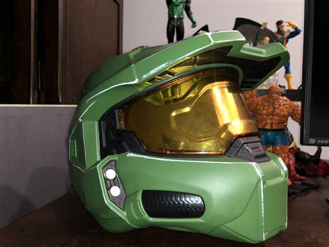 Master Chief Halo Infinite Full Helmet John 117 Green Gem