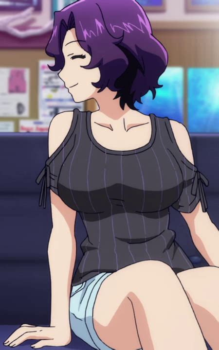 Hamaoka Azusa Grand Blue Screencap 10s 1girl Bare Shoulders Black Tank Top Breasts
