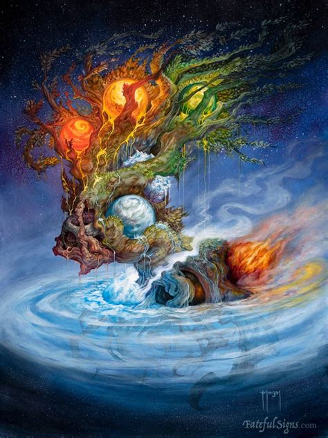 Yggdrasil The World Tree By Samflegal Tree Art Yggdrasil Yggdrasil