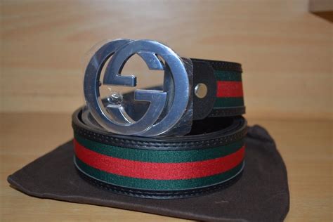 Gucci Belt Black Red Green Black Logo