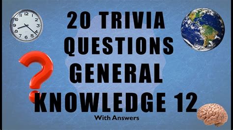 20 Trivia Questions No 12 General Knowledge Youtube