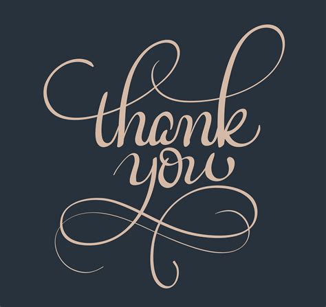 Thank You Text Calligraphy Lettering Vector Illustration Eps10 417616