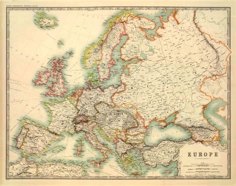 Map Of Europe 1912 Europe Map Vintage Map Vintage Maps