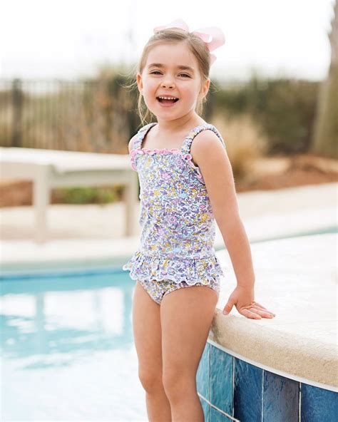 Floral Knit Swim Suit En 2020 Ropa Para Niñas Bikini Para Niñas Y