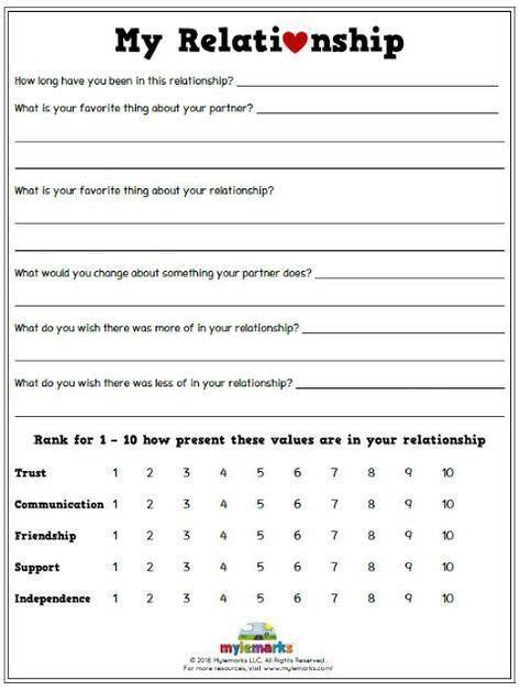 Pin By Samantha Micael On Therapy In 2020 Relationship Worksheets