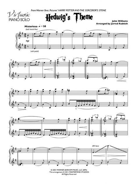 hedwigs theme virtuosic piano solo sheet   musicnotescom scroll   link