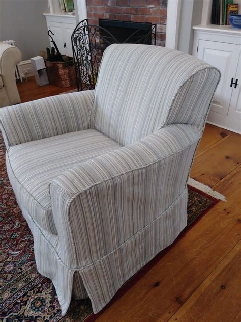 (the height is the drop from where you want your skirt to start to the floor.) if i were to do it again, i would trim the slipcover to be exactly the length i needed it and then pin on the skirt. Chair slipcover By frugaldecorator.net | Slipcovers for ...