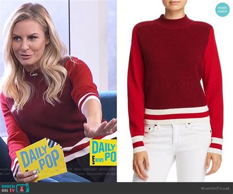 Morgans Red Ribbed Sweater On E News Daily Pop Ribbed Sweater