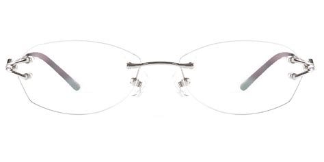 women s semi rimless metal eyeglasses