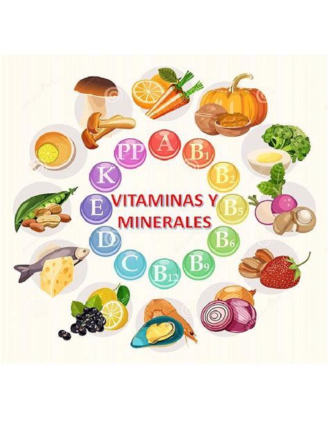Las Vitaminas Y Los Minerales Vitamina Alimentos