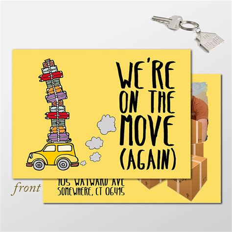 Update your friends and family on your big move with custom moving announcement cards. Funny Custom Digital Moving Announcement We've Moved