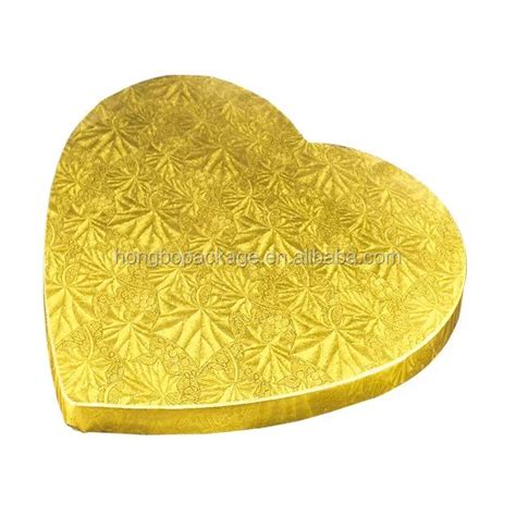 Heart Shape Embossed Gold Foil Cake Board Mini Cake Boards Buy Cake