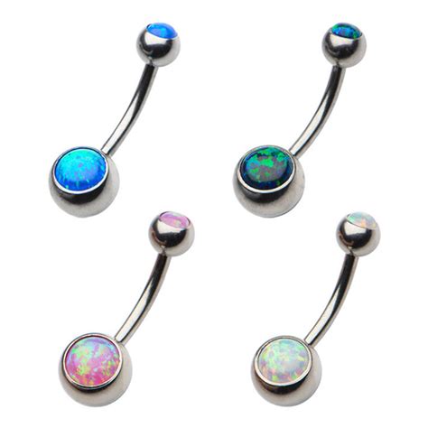 Opal Belly Button Ring