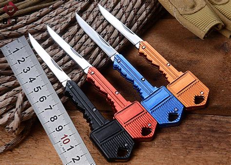 4 Pcslot Stainless Steel Folding Key Knife Tactical Key Chain T Edc