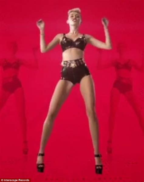 Miley Cyrus Wears A Tight Pvc Two Piece As She Raps About Twerking In The Raunchy New Video From