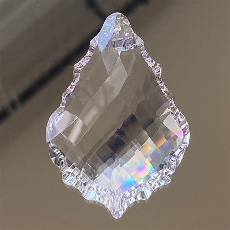 Prism Crystal Prism Pendant Large Clear Many Faceted Etsy