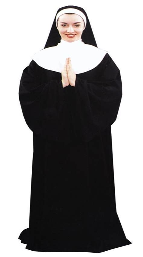 Ladies Adult Full Nuns Habit Costume Fancy Dress Sister Act Holy