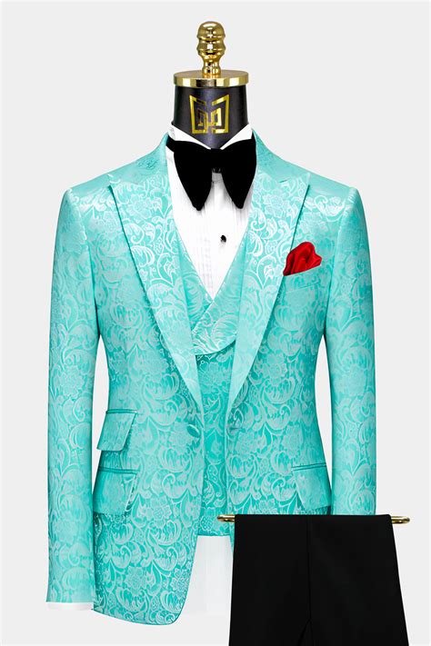 Mens Turquoise Suit 3 Piece Turquoise Suit Dress Suits For Men