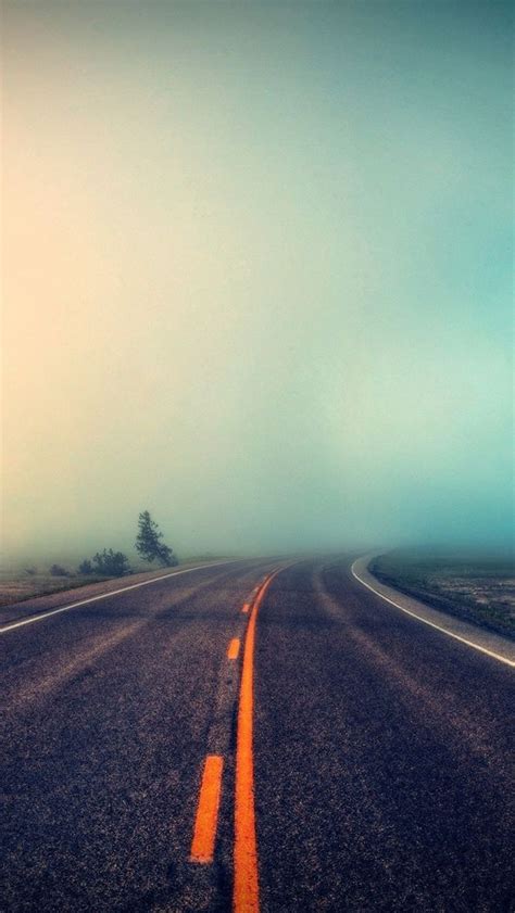 Foggy Road Iphone Wallpapers Free Download