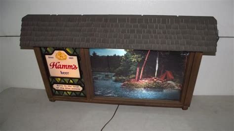 Sold Price Hamms Beer Scenorama Lighted Motion Beer Sign
