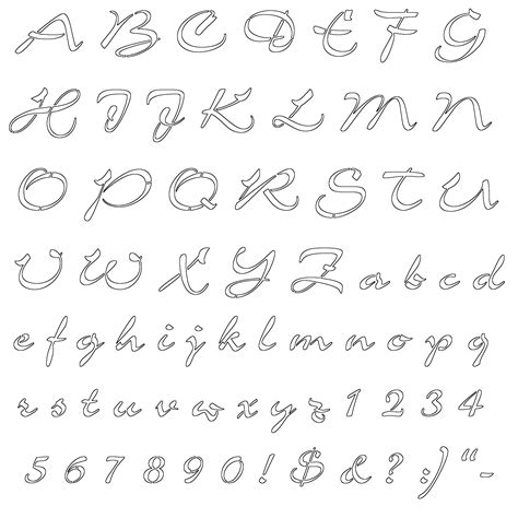 Downloadable Free Printable Alphabet Stencils Templates Cadi