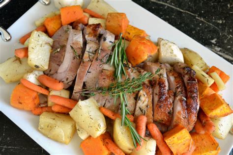 Taste and season as necessary with salt and pepper. Pork Loin Roast With Roasted Root Vegetables Recipe - Genius Kitchen