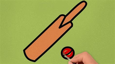 How To Draw Cricket Bat And Ball Step By Step Bat And Ball Coloring