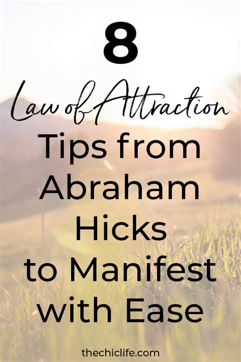 8 Law Of Attraction Tips From Abraham Hicks To Manifest With Ease The