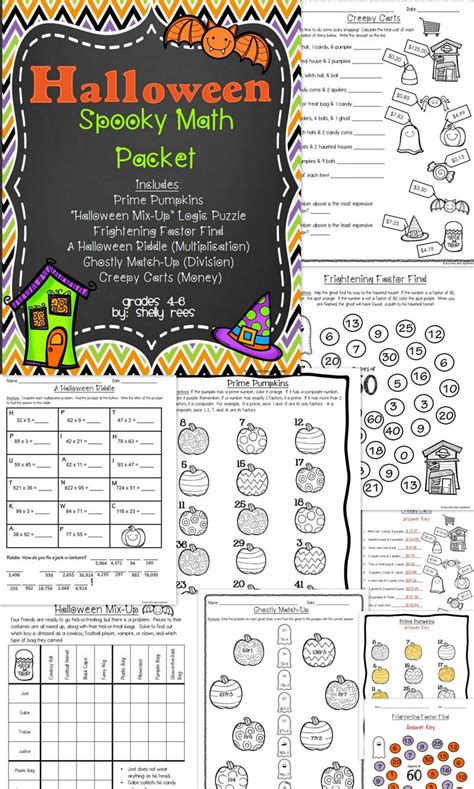 Halloween Spooky Math Packet For Students To Practice Counting And