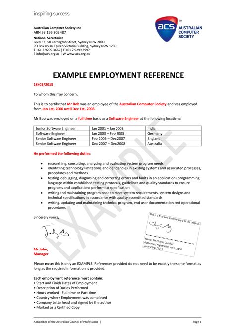 Example Of Job Specifications With Letterhead 25 Cover Letter