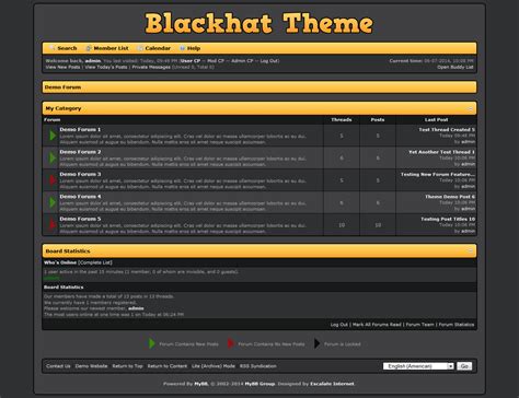 Mybb Mods Blackhat Theme