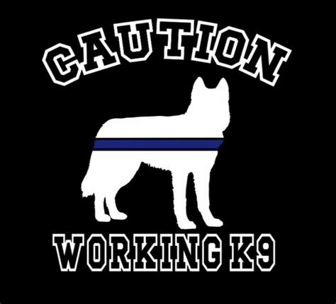 Caution Working Police K9 Dog Vinyl Decal Window Sticker Car Oracal