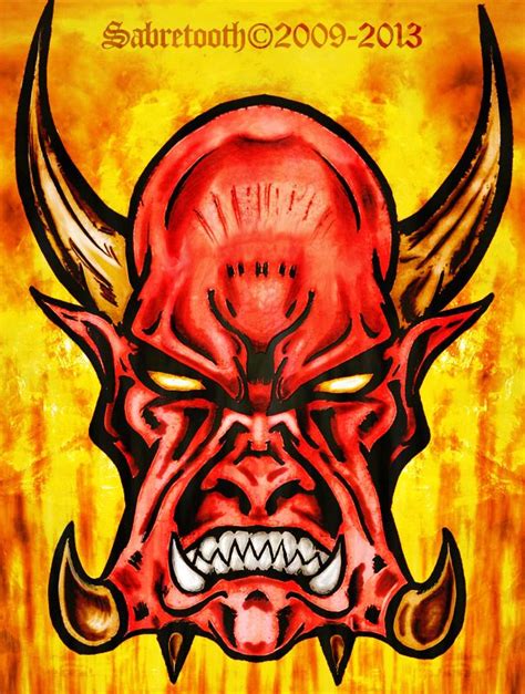 Demon Head Tattoo Design By Sabretooth On Deviantart Tattoos