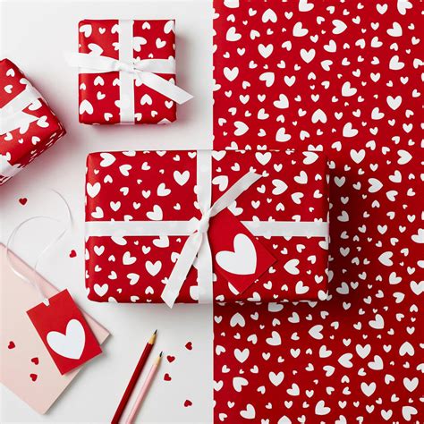 Valentines Day Hearts Wrapping Paper By Studio 9 Ltd