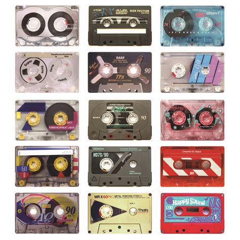Old Tape Cassettes Cassette Tape Art Pin Up Audio Tape Branding