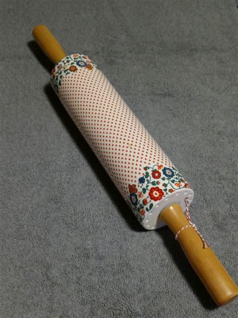 Vintage Ceramic Pioneer Woman Rolling Pin With Floral And Heart Etsy