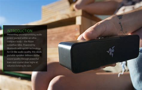 Razer Leviathan Mini Bluetooth Speaker With Mic Black