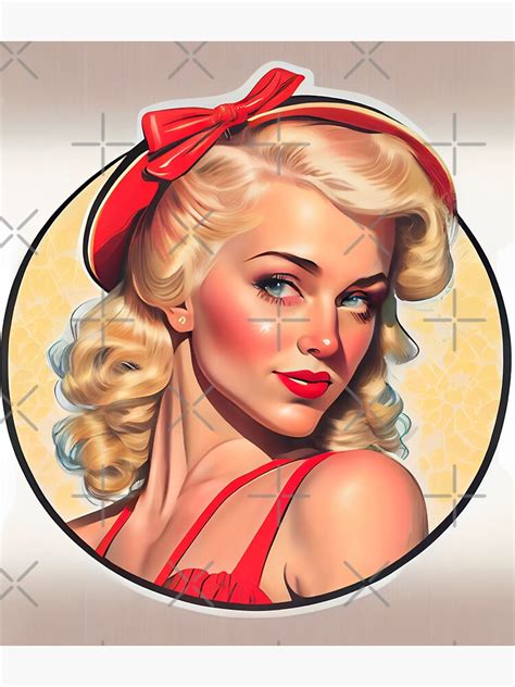Pin Up Sticker For Sale By Revivalpopshop Redbubble