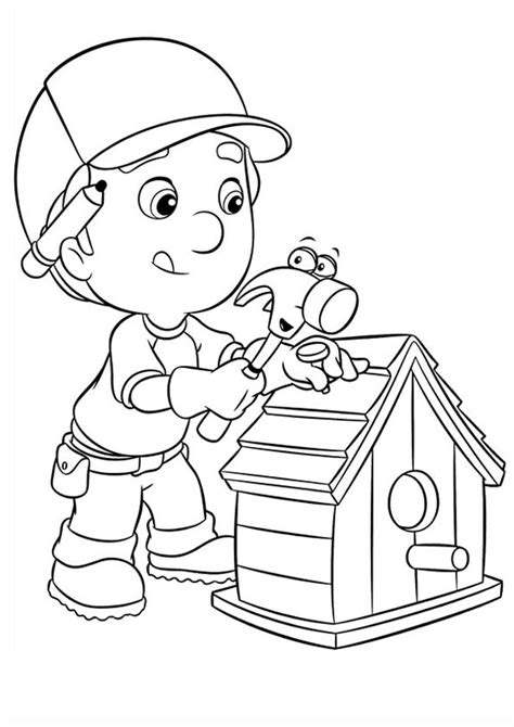 Coloring Pages Handy Manny Making Home Coloring Page