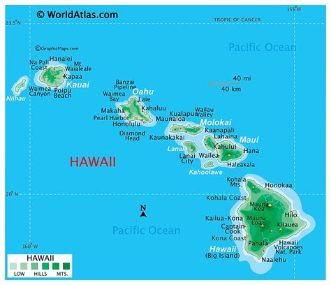 Mapas De Hawái Atlas Del Mundo