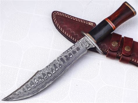 Reg 1314 B Handmade Damascus Steel 1525 Inches Bowie Knife Solid