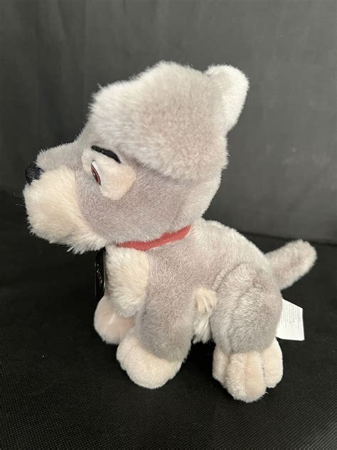 Disney Lady And The Tramp 2 Scamp Gray Puppy Dog Plush Metal Tag 8 B 21