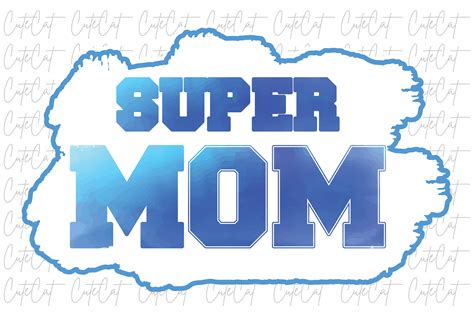 Super Mommom Sublimation Design Graphic By Cute Cat · Creative Fabrica
