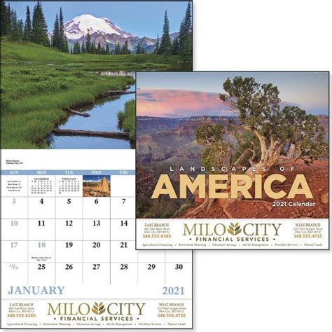 Giveaway Landscapes Of America Calendars 2022 English Stapled