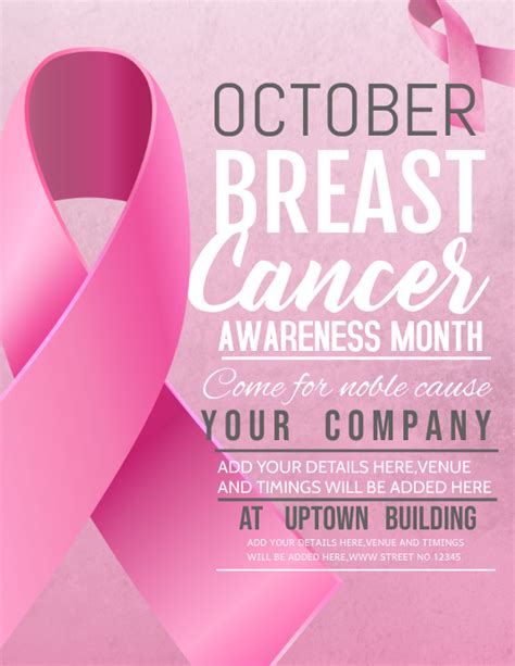 Event Flyerbreast Cancer Awareness Day Flyer Template Postermywall