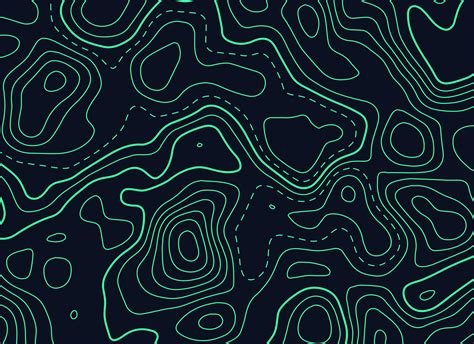 Dark Background With Green Topographic Contour Map Download Free